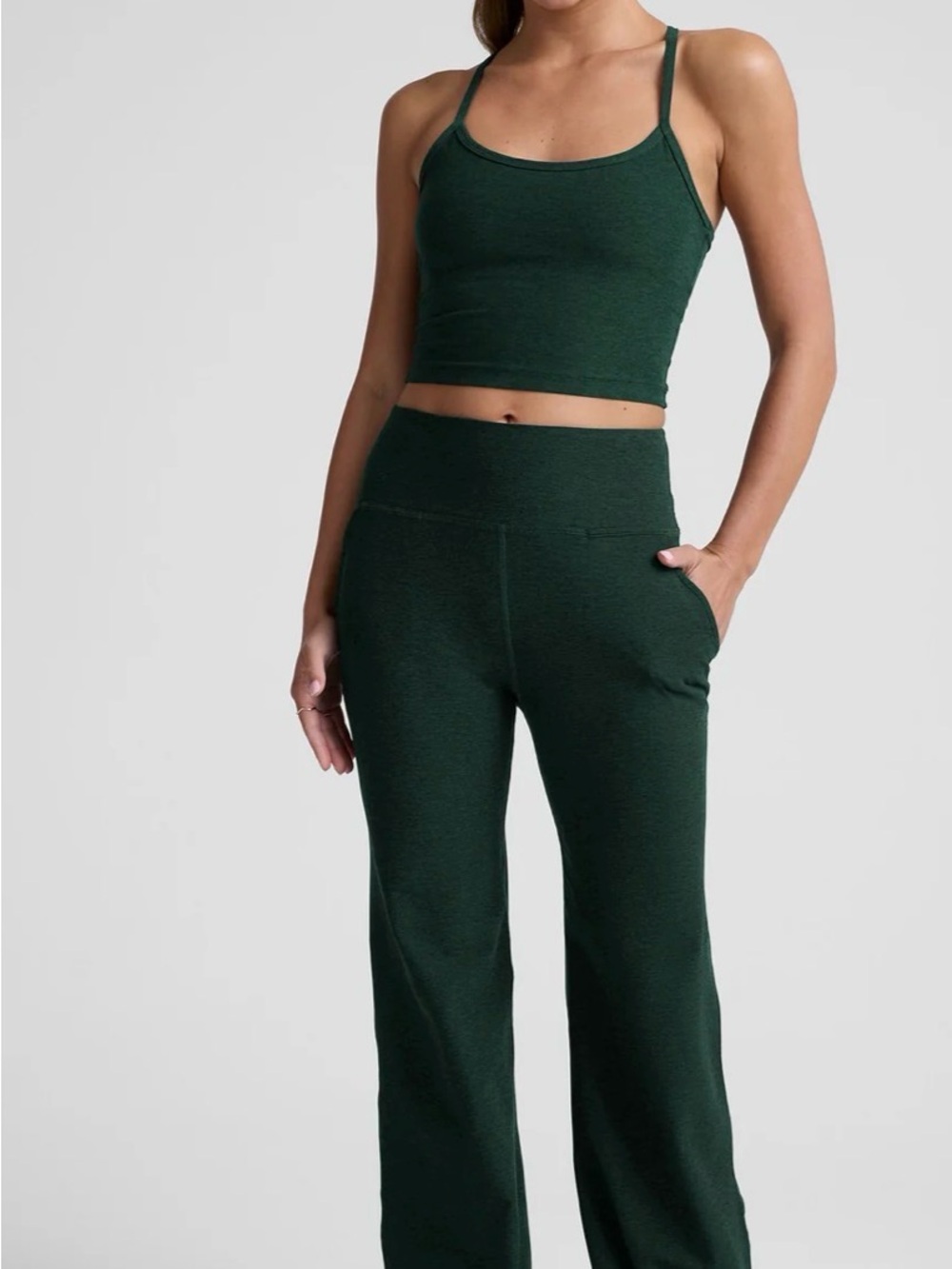 NWOT Women's Beyond Yoga Spacedye Laid Back Wide Leg Pants 31”